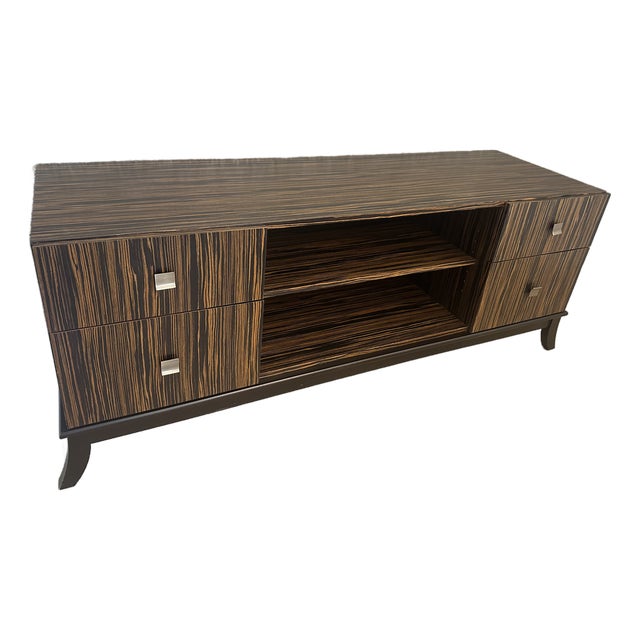 Stunning Wood Console / Entertainment Center / Credenza For Sale