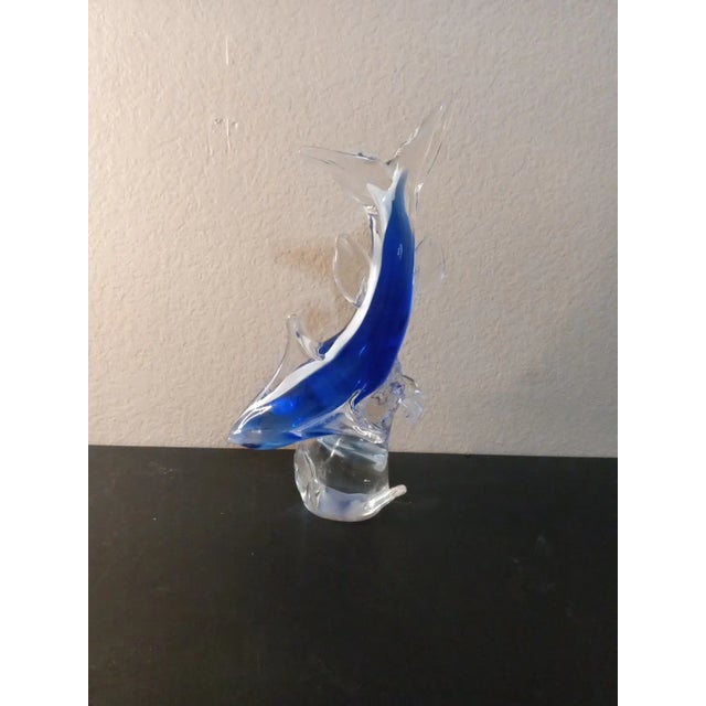 Signed 1980 Zanetti Murano Italy Dolphin Sculpture For Sale - Image 4 of 8