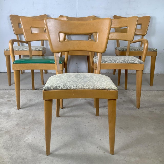 Heywood-Wakefield Vintage Heywood-Wakefield "Dog Bone" Dining Chairs - Set of 6 For Sale - Image 4 of 18