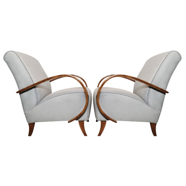 Set of Armchairs by Jindrich Halabala, 1940s For Sale
