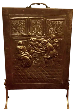 Vintage Brass Fire Screen, 1930