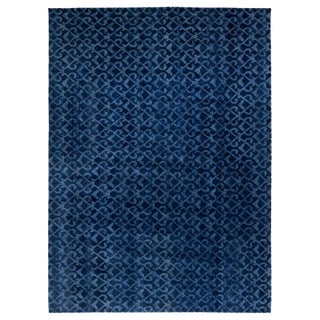 Contemporary Pashmina Euro Blue Rug by Doris Leslie Blau For Sale