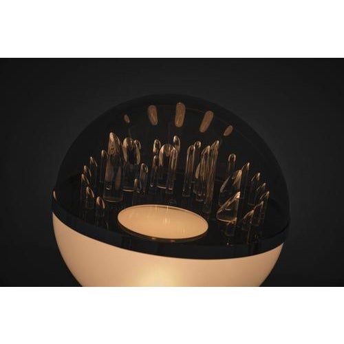 Black Sculptural Globe-Shaped Table Lamp by Gaetano Missaglia, 1970s For Sale - Image 8 of 11