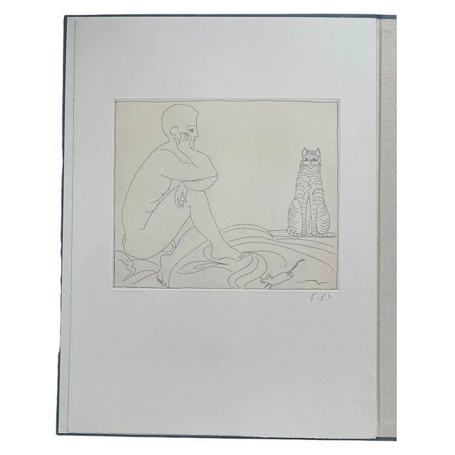 Francois-Xavier Lalanne, Cat, Mouse and Seated Man, 2002, Etching For Sale