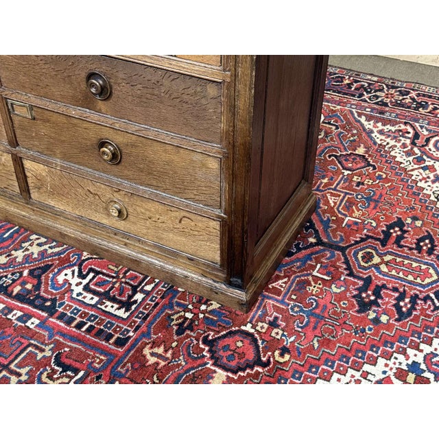 Early 20th Century Oak and Fir Notarys Cabinet with 18 Drawers For Sale - Image 9 of 18
