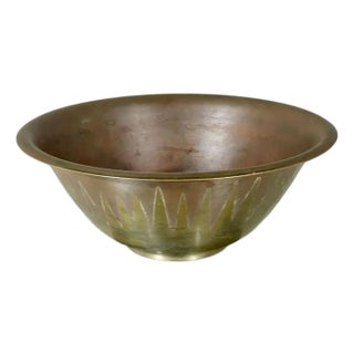 American Roycroft Arts & Crafts Brass and Copper Fruit Bowl For Sale