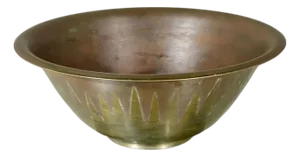 American Roycroft Arts & Crafts Brass and Copper Fruit Bowl