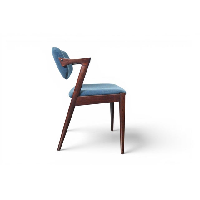 Set of Eight Attributed to Kai Kristiansen Model 42 Dining Chairs in Rosewood For Sale - Image 9 of 12