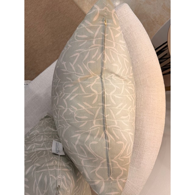 Contemporary Truett Sage & White Branch Accent Pillow For Sale - Image 3 of 3