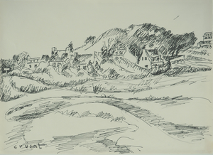 Roger Crusat, Village provençal, Crayon