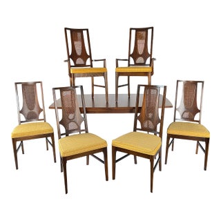 1960s Broyhill Brasilia Mid-Century Modern Dining Table & Six Chairs For Sale