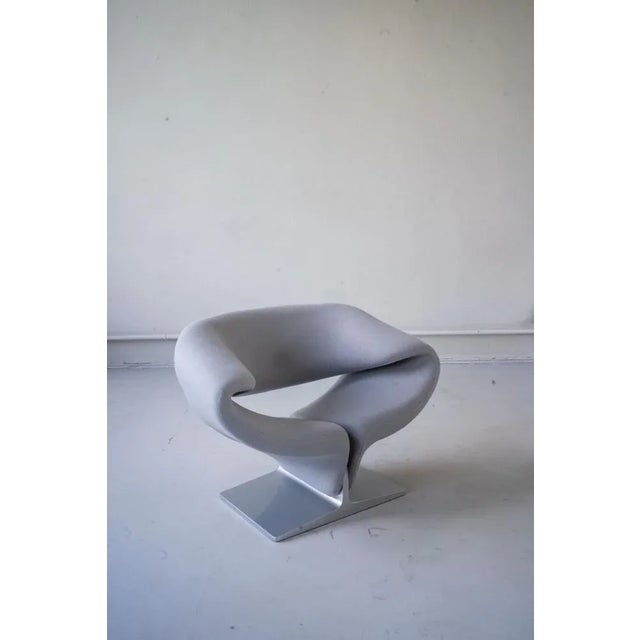 Grey Ribbon Armchair by Pierre Paulin for Artifort, 1966 For Sale - Image 6 of 6