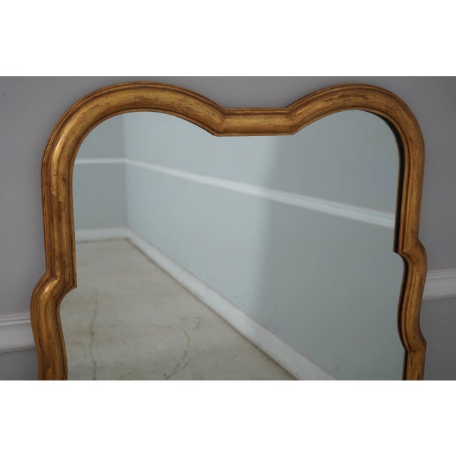 1970s John Widdicomb Gold Leaf Large Queen Anne Mirror For Sale - Image 5 of 9