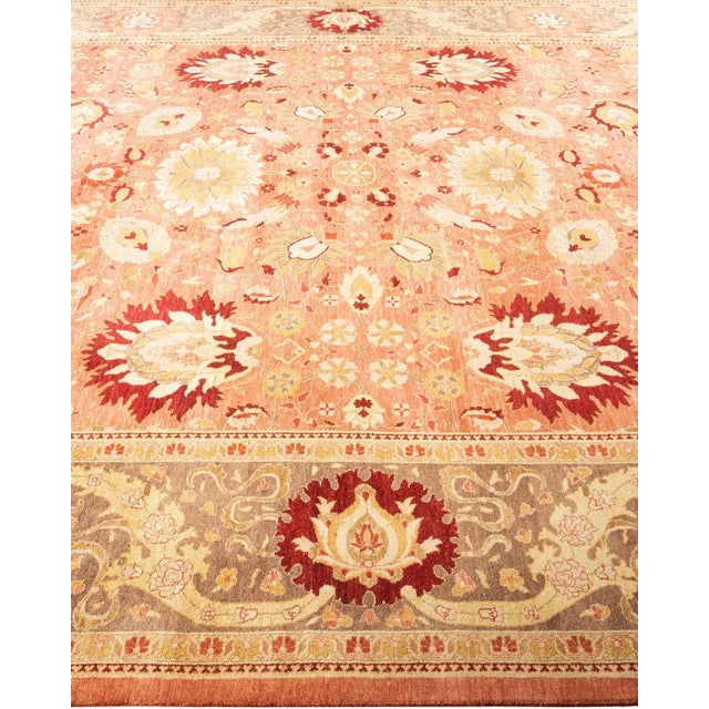 Solo Rugs Mogul Hand-Knotted Area Rug - Pink, 8' 1" x 12' 6" For Sale - Image 4 of 8