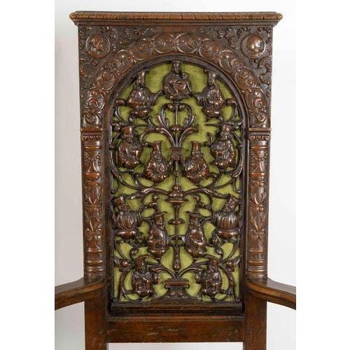 19th Century Neo-Renaissance Armchairs, 1860s For Sale - Image 5 of 10