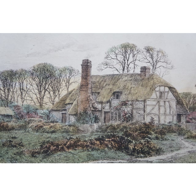 Antique 1886 Fred Slocombe Surrey England Windmill Landscape Etching 37" For Sale - Image 12 of 12