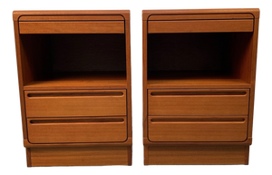 Vintage Danish Modern Teak Nightstands by Nils Jonsson for Torring Mobelfabrik, A Pair