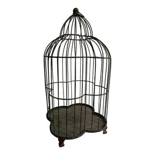 Antique Metal Bird Cage For Sale