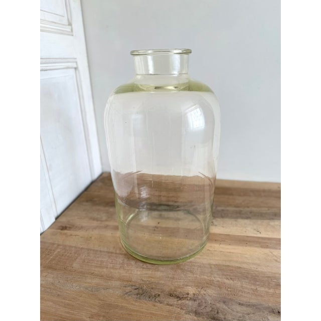 French Laboratory Glass Storage Jar with Fitted Glass Stopper, 1920s For Sale - Image 4 of 16