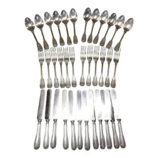 Model Chinon Cutlery Set from Christofle, France, 1930s, Set of 36 For Sale