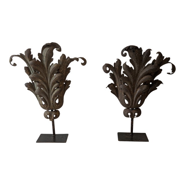 Antique French Iron Fragments - a Pair For Sale