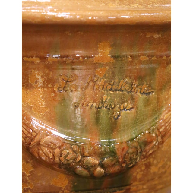 French Handmade Terracotta Anduze Bowl Urn Planter by La Madeleine For Sale - Image 4 of 13