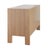 Worlds Away Matthew Izzo Home Andre Natural Oak Two Drawer Side Table With Fluted Detail and Brass Hardware For Sale - Image 4 of 9