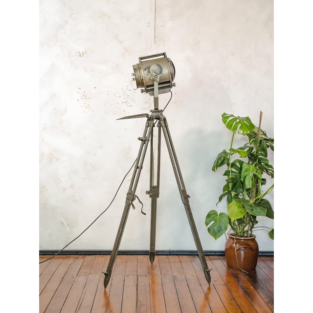 Brown Industrial Theater Spotlight Floor Lamp from ADB, Belgium, 1960s For Sale - Image 8 of 15