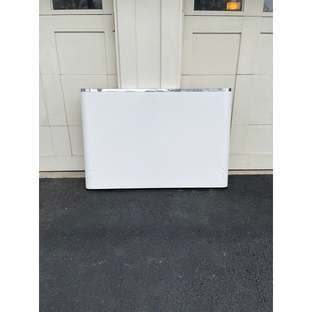 1970s Postmodern Chrome and Laminate Curvilinear Full Headboard For Sale In Chicago - Image 6 of 13