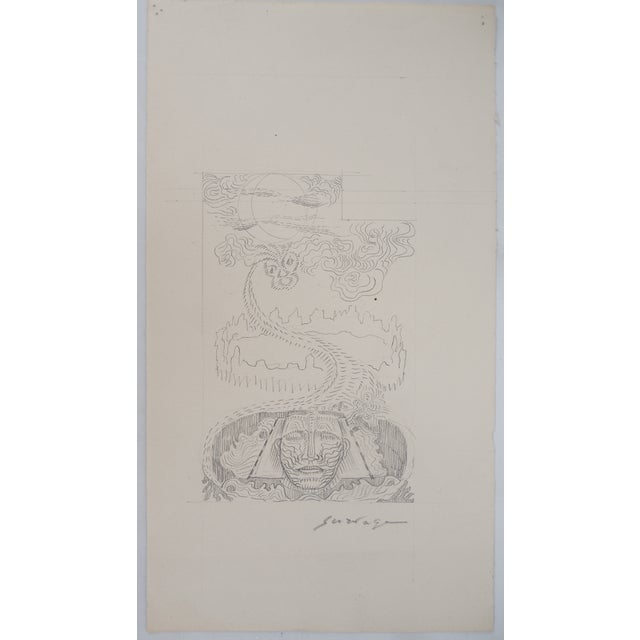Léopold Survage, The Allegorical Great Wall, Original Drawing For Sale