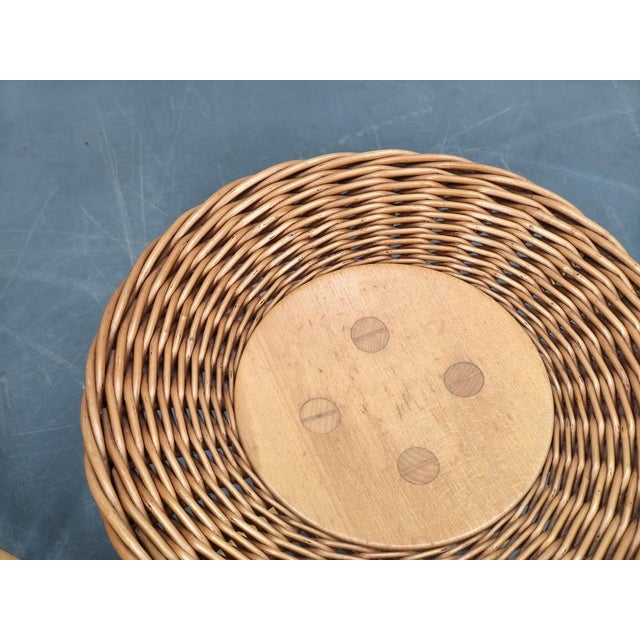 Rattan Side Tables by Jan Kalous for Uluv, 1970s, Set of 2 For Sale - Image 9 of 12