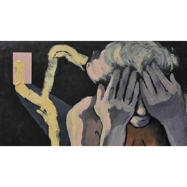 Kasîta is a painting created by Ukrainian artist Okno (Valeriya Shebelnichenko) in 2023. Oil color on canvas personally...