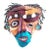 Listed Artist Bill Hickman Handmade Metal Postmodern Abstract Mask, Late 1990s For Sale