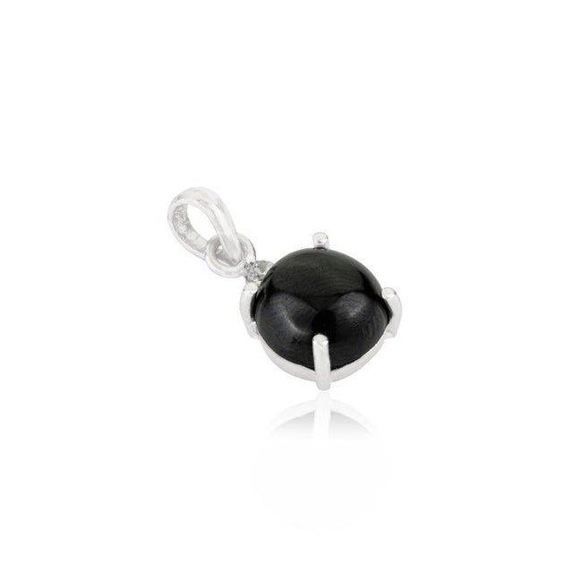 Gemstone 5.71 Ct Single Stone Black Star & Zircon Classic Drop Pendant For Sale - Image 7 of 12