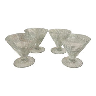 1970’s Dansk “Summerhouse” Champagne Coupes or Sherbet Glasses - A Set of 4 For Sale