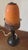 1930s Degué Art Deco Table Lamp Signed French Glass Wrought Iron Orange Accent Light Antique French Lighting For Sale - Image 9 of 15