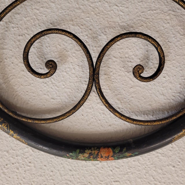 19th Century Bristol Wrought Iron Headboard with Floral Motifs, United Kingdom, 1890s For Sale - Image 9 of 14