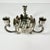 This Mid-Century Lotus Flower Centerpiece Vase is framed with three Candlestick Holders. It comes with a flower frog plate...