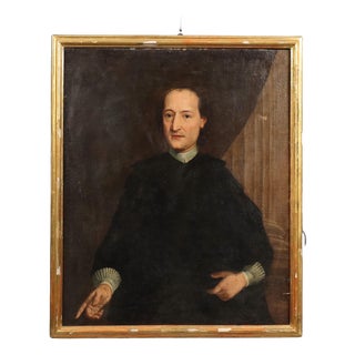 Italian School Artist, Portrait of a Prelate, Late 18th Century, Oil Painting on Canvas, Framed For Sale