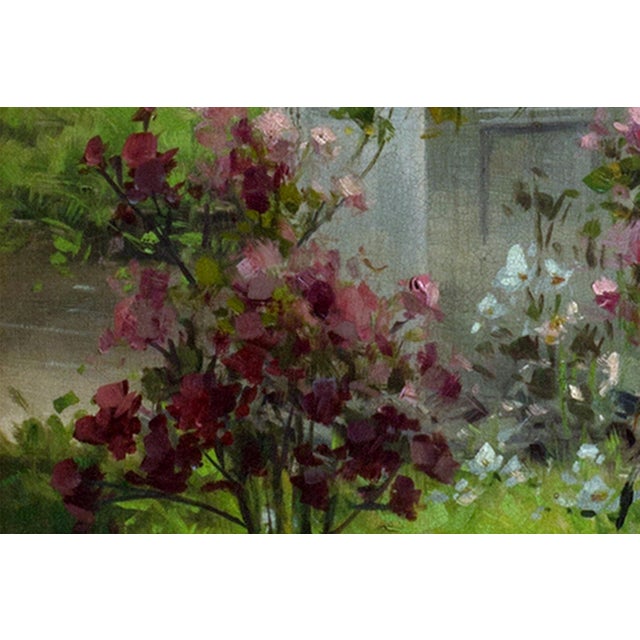 Antonio Celli, Garden, Oil on Canvas, Framed For Sale - Image 4 of 6