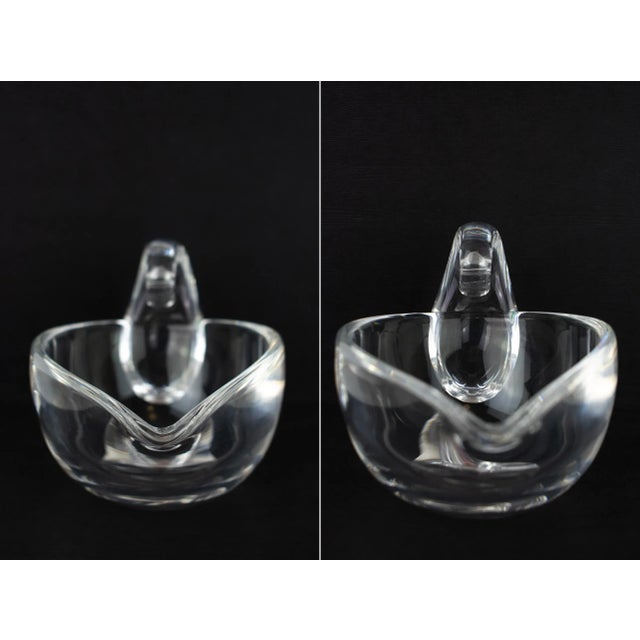 Transparent 1940s Signed Steuben Crystal Glass Gravy Boat, Sauce Bowl For Sale - Image 8 of 13