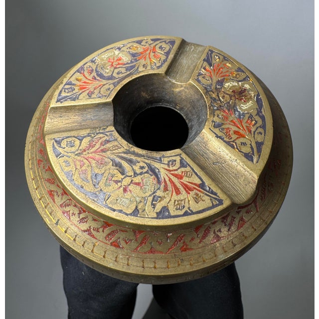 Vintage Indian Brass Taj Mahal Tray With Removable Vessels, Mid-20th Century For Sale - Image 10 of 12