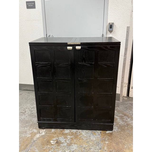 Contemporary Crate & Barrel Steamer Dry Bar For Sale - Image 3 of 12