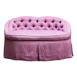 Petite Skirted Settee For Sale