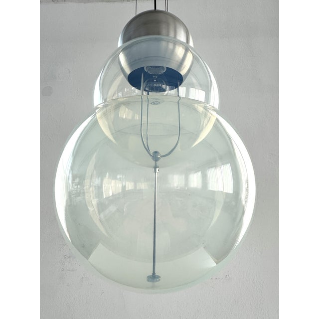 Mid-Century Italian Murano Opaline Glass Chandelier, 1970s For Sale - Image 10 of 18