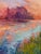 Fantasy landscape with heightened color. Chairish One-of-a-kind original oil painting on a 24x48x1.5-inch gallery-wrapped...