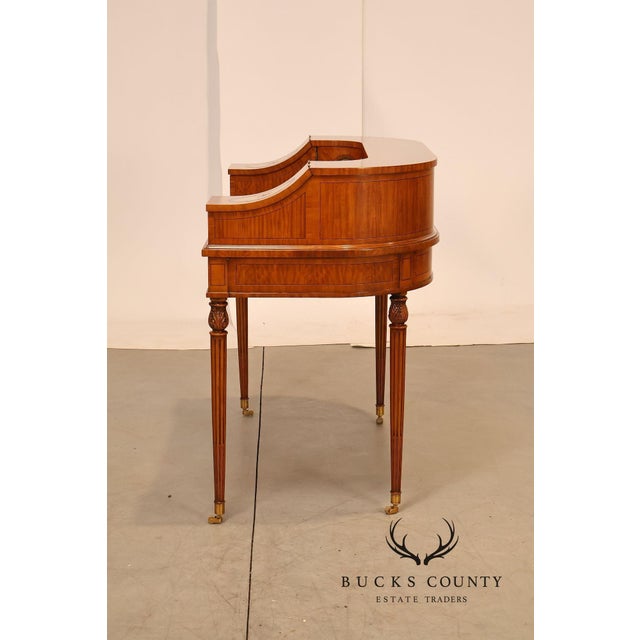 Maitland Smith Regency Style Satinwood Carlton House Writing Desk For Sale - Image 14 of 18