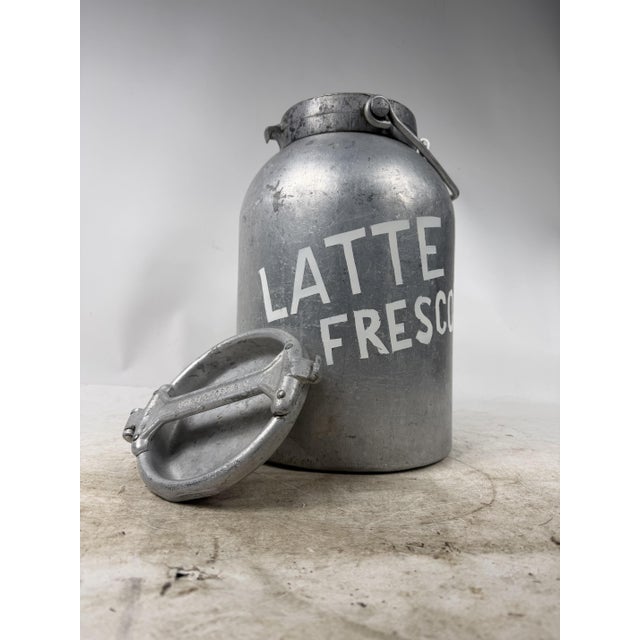 Antique Aluminum Fresh Milk Can, 1950s For Sale - Image 13 of 13