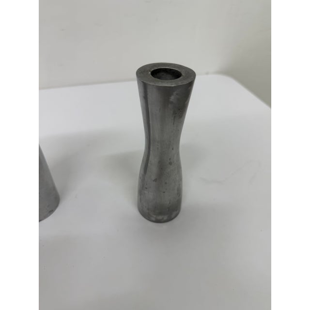 Erika Pekkari Steel Candlestick Holders, 1990s - Set of Three For Sale - Image 10 of 13