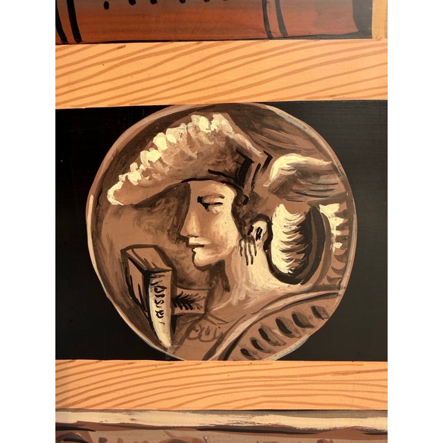 Vintage Chinese Trompe-L’Oeil Lacquered Lidded Chest on Stand For Sale - Image 9 of 16